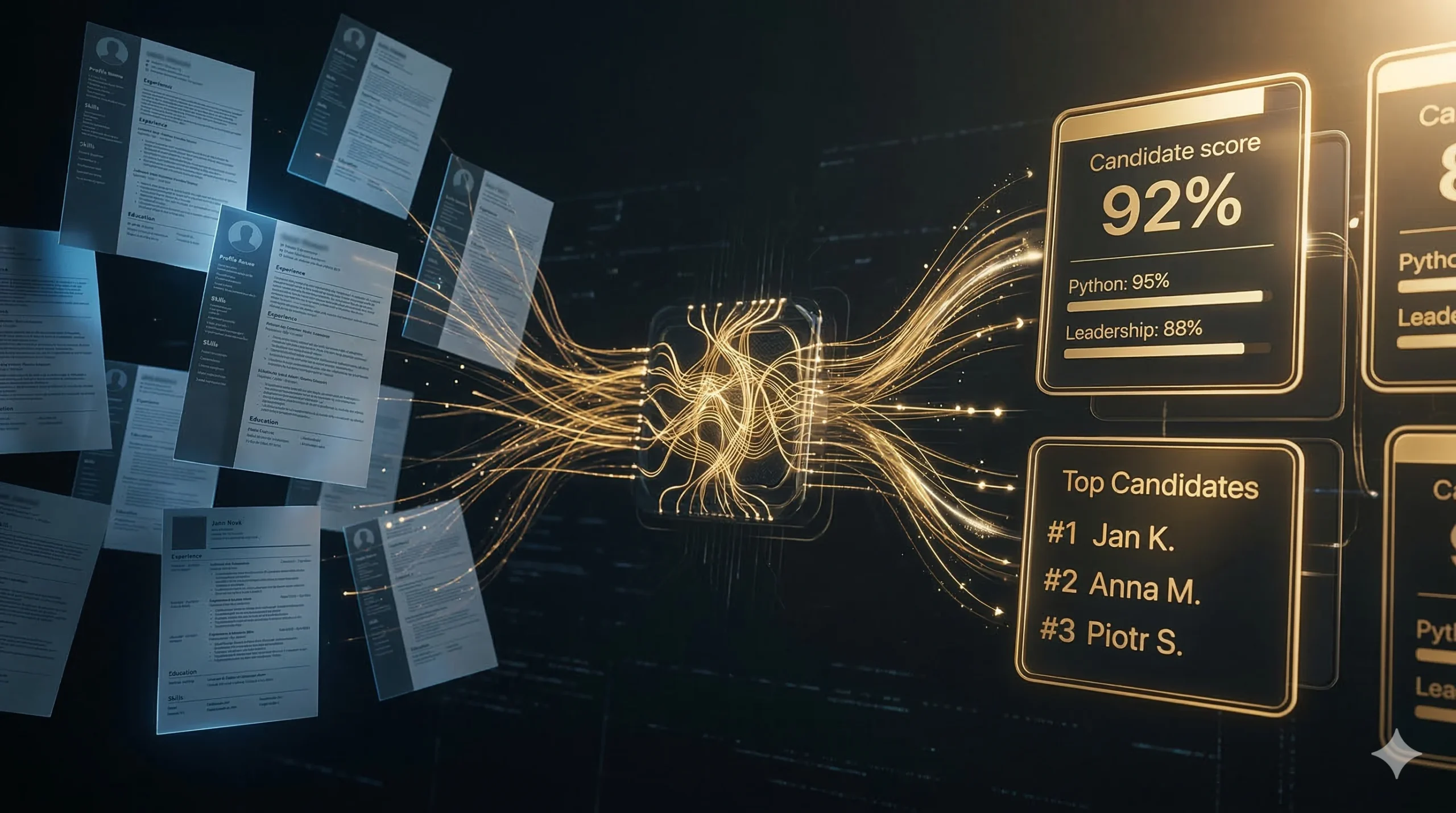 Automatyczna analiza CV — AI przekształca dokumenty kandydatów w ustrukturyzowany ranking ze scoringiem kompetencji
