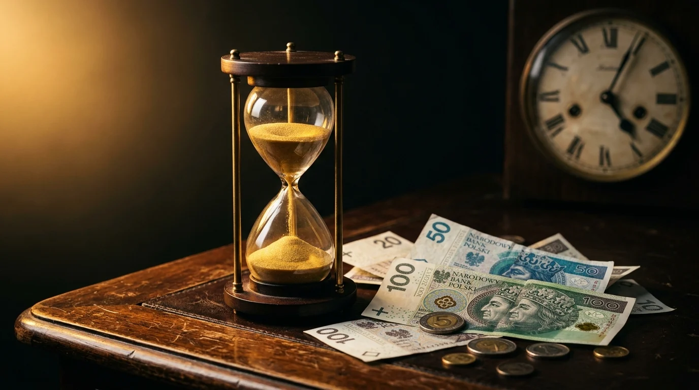 Klepsydra z polskimi złotówkami — ile kosztuje brak integracji systemów w firmie