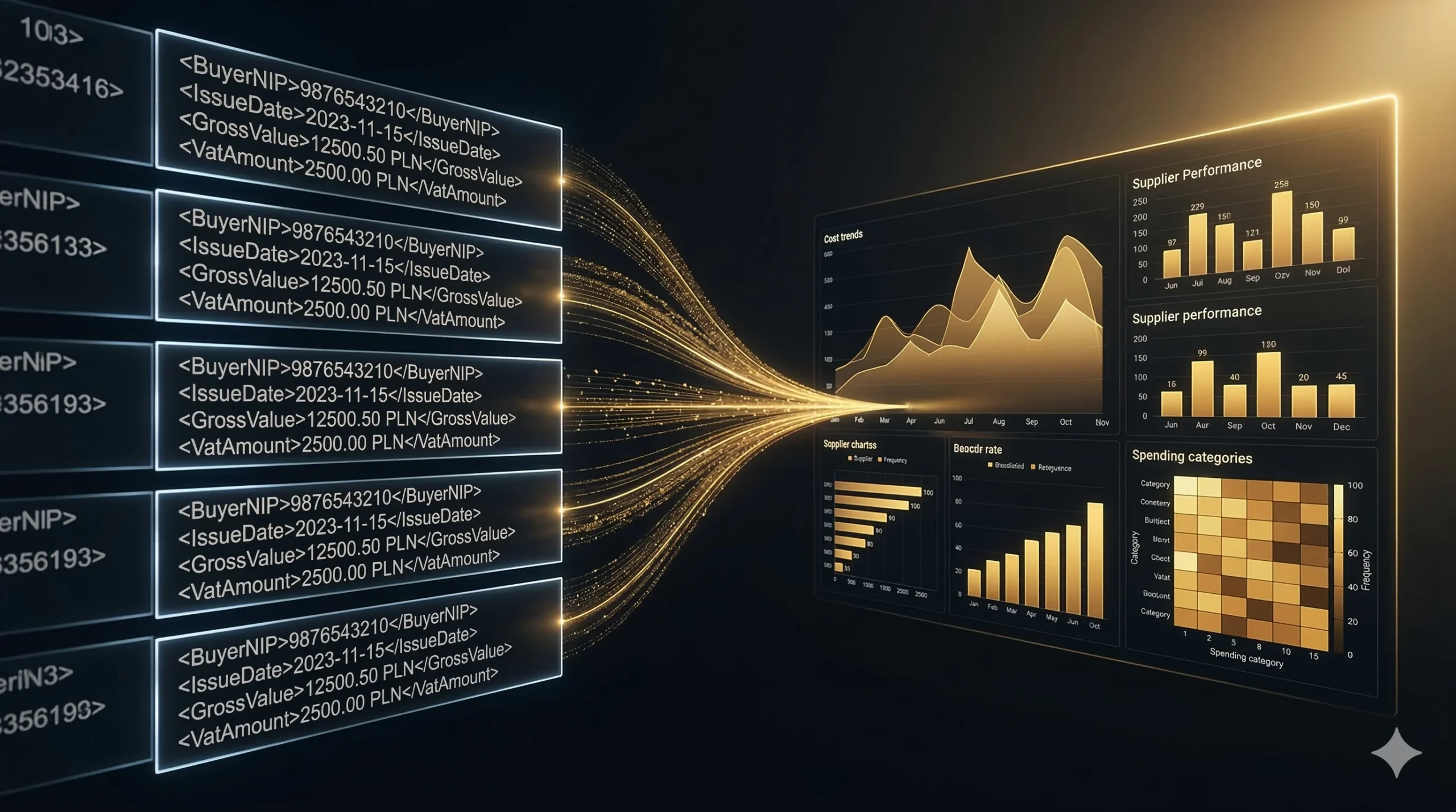 KSeF Analityka Biznesowa — wizualizacja transformacji danych z faktur KSeF w narzędzia analityczne
